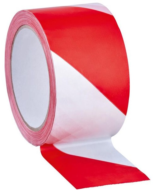 10036021 IKS WAARSCHUWINGSTAPE ZELFKL. 66 M X 60 MM ROOD/WIT