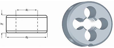 DORMER HSS snijplaat metrisch-fijn ISO 2568 F110
