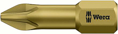 WERA bits voor KK schr. PZ 1/4'' extra hard 25mm