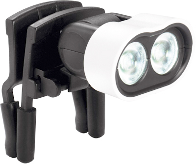 LED-hoofdlamp met clip voor brildragers