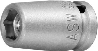 ASW slagmoer-dopsleutel kracht 1/4  met magneet